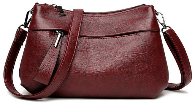 리치모리 스퀘어 가죽 크로스백