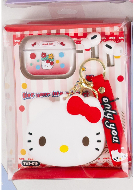 헬로키티 무선 블루투스 이어폰 고음질 노이즈캔슬링 학생 생일 선물, Hello Kitty