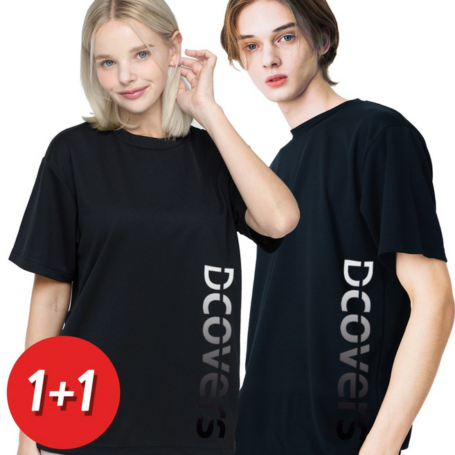 [1+1] 디커버스 2장 DCOVERS 기능성 티셔츠 남자 여성 반팔티
