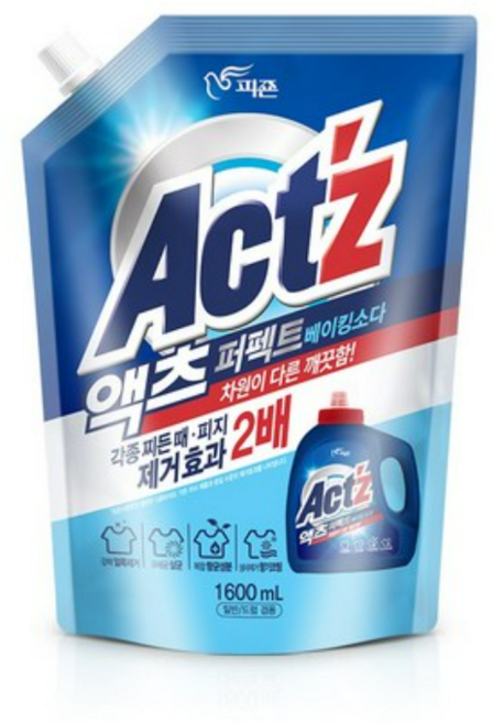 액츠 퍼펙트 베이킹소다 액상세제 리필, 1.5L, 8개