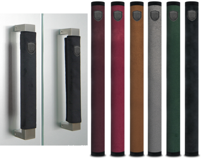 대형 유리 문손잡이 커버 출입문 정전기방지 커버, 블랙