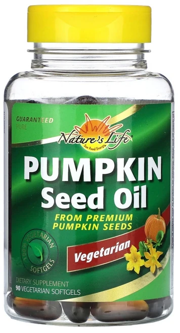 Nature's Life 호박씨 오일 1000mg 베지 소프트젤 90정, NaturesLife호박씨오일1000mg베지소프트젤90, 1개 - 쿠팡