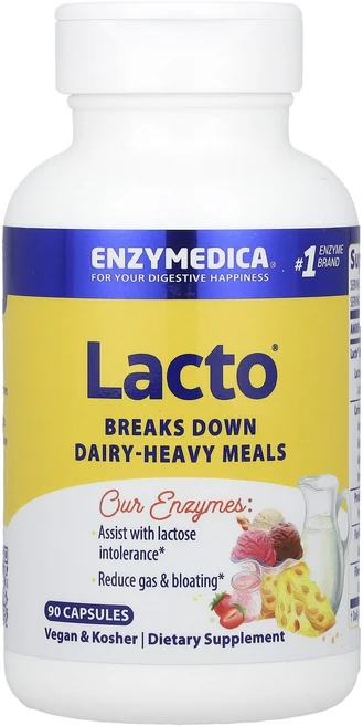 Enzymedica Lacto® 캡슐 90정, 1개 - 쿠팡