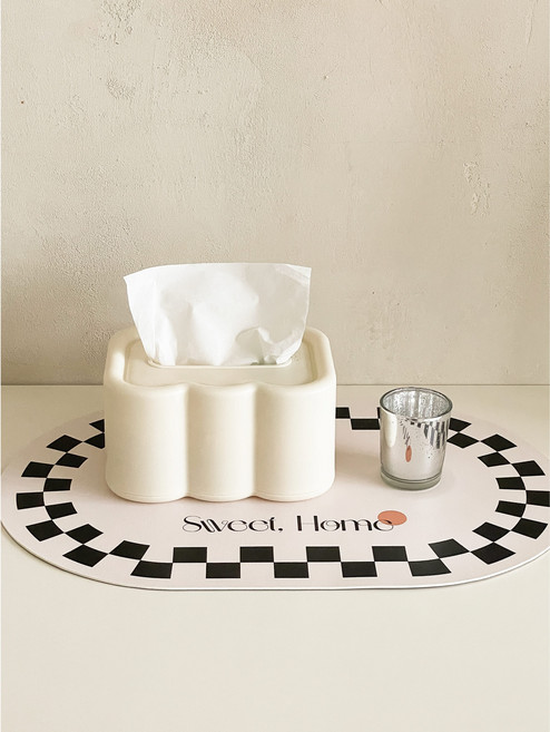 라이트 휴지케이스 티슈커버 화장지 사각 각티슈 보관함 오브제 2colors, 1개, 블랙