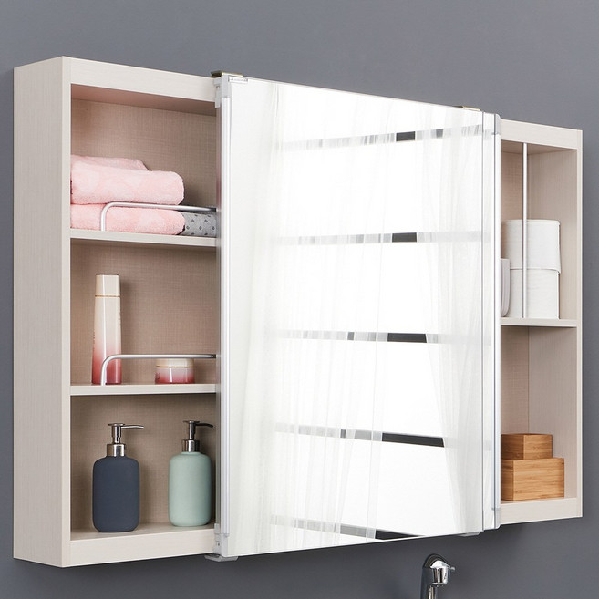 닥터바스 화장실슬라이드장 슬라이드장 욕실거울 슬라이딩장 욕실수납장 댐퍼 1300*800, 1개