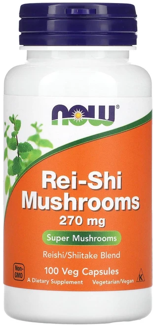 나우푸드 영지버섯 추출물 270mg 100 베지 캡슐 식물성 표고버섯 비건 가루 분말, 1개, 100정 - 쿠팡