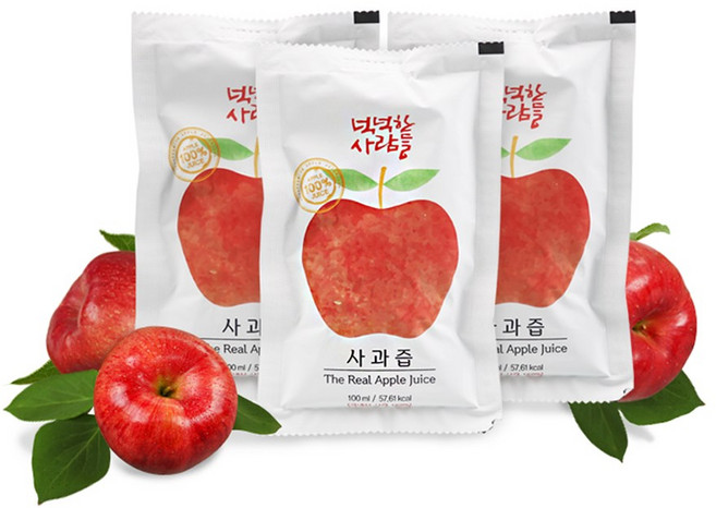 넉넉한사람들 사과즙 100mlx30포, 30팩, 100ml