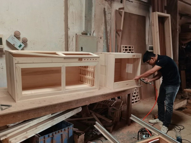 도마뱀 육지거북 사육장 슬라이드 서랍형 유도리, 커스터마이즈 수입 소나무, 1개, 1L