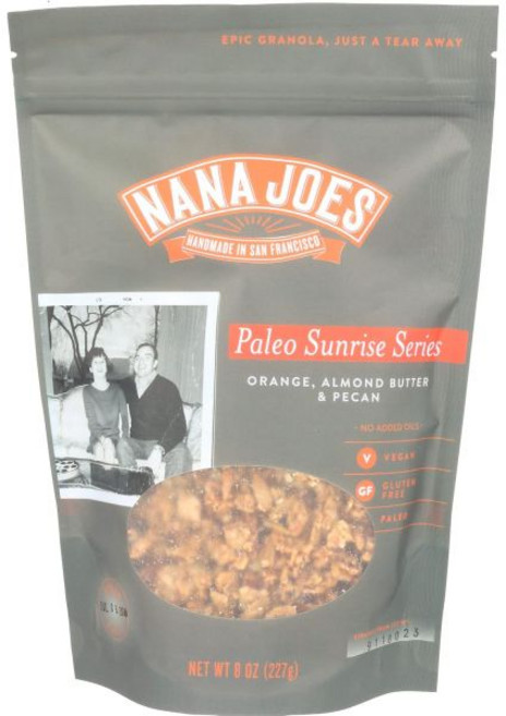 통곡물 그래놀라 아침식사 나나 조즈 오렌지 아몬드 버터와 피칸 팔레오 8온스, 통곡물 그래놀라 아침식사 나나 조즈 오렌지 아몬드 버터, 227g, 1개