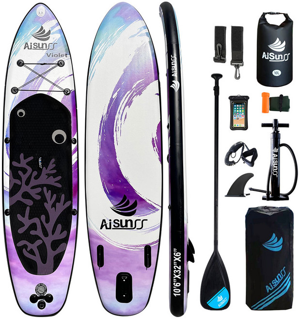 아이순스 AISUNSS 패들보드 공기주입식 서핑보드 풀세트 레저용품, 푸른 색