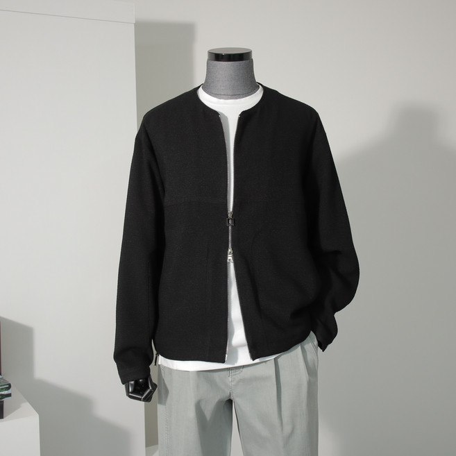 리버클래시 LLS32501BK [OVER-FIT JUMPER] 카라리스 집업 자켓 점퍼 블랙