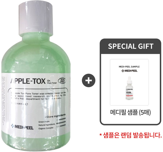 메디필 닥터 애플 톡스 포어 Ph 5.5 약산성 모공 토너, 1개, 500ml
