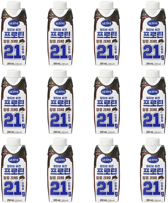 얼티브 비건 프로틴 초코 당류제로 단백질21g 250ml 12개
