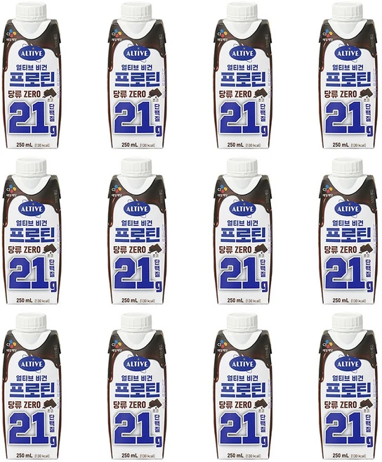 얼티브 비건 프로틴 초코 당류제로 단백질21g 250ml 12개 - 쿠팡