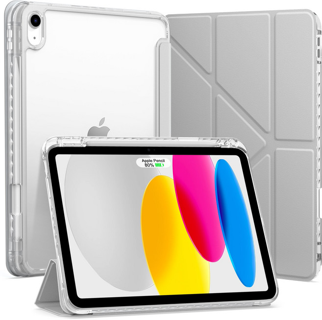 아칸크 클리어 에어 펜슬 수납 태블릿 케이스, 1개, 그레이