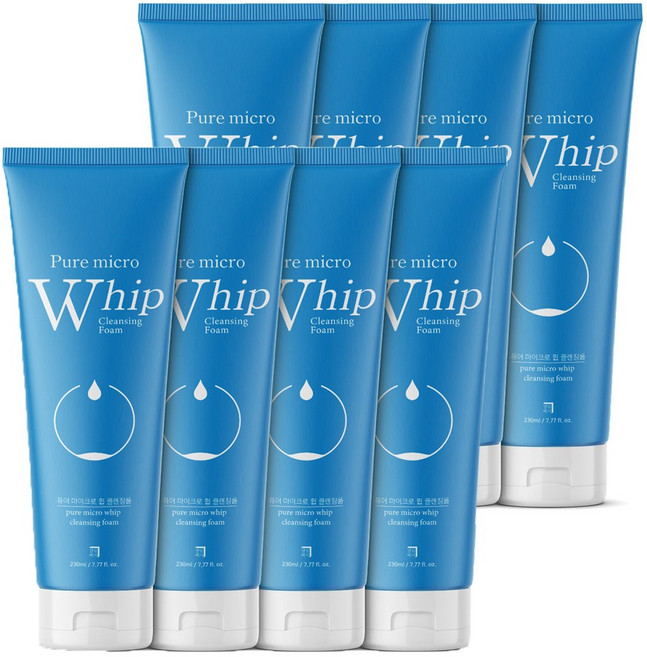 살림백서 퓨어 마이크로 휩 클렌징폼, 230ml, 8개
