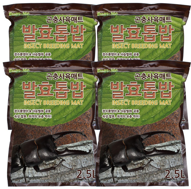 벅스앤미 곤충용 발효톱밥 2.5L, 4개