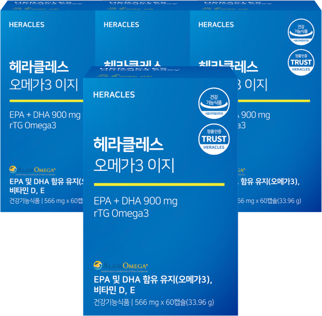 헤라클레스 오메가3 이지 566mg x 60캡슐, 4개, 60정