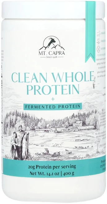 새해 건강을 선물하세요 Mt. Capra 깨끗한 천연 단백질 + 발효 단백질 400g(14.1oz) 특별관리진행, MtCapra깨끗한천연단백질발효단백질400g141oz, 400g, 1개 - 쿠팡