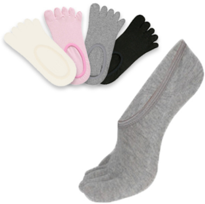 피부접촉면 면100% 특허 숙녀 발가락양말 덧신 5족