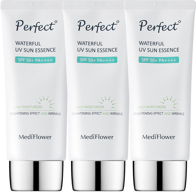 메디플라워 퍼펙트 워터풀 유브이 선에센스 SPF 50+ PA++++, 3개, 50ml