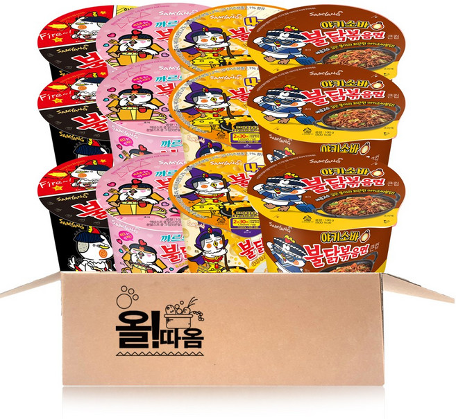 삼양 불닭큰컵 기획세트 6호(불닭3 까르보3 4가지치즈3 야키소바3)