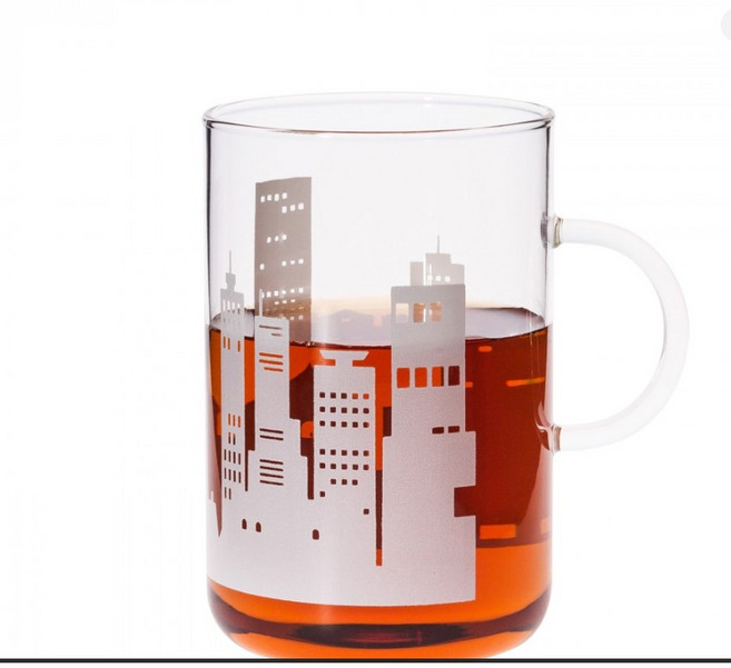 깨지지 않는 강한 내열강화유리 붕규산 글라스 물컵 머그컵., 600ml, 1개