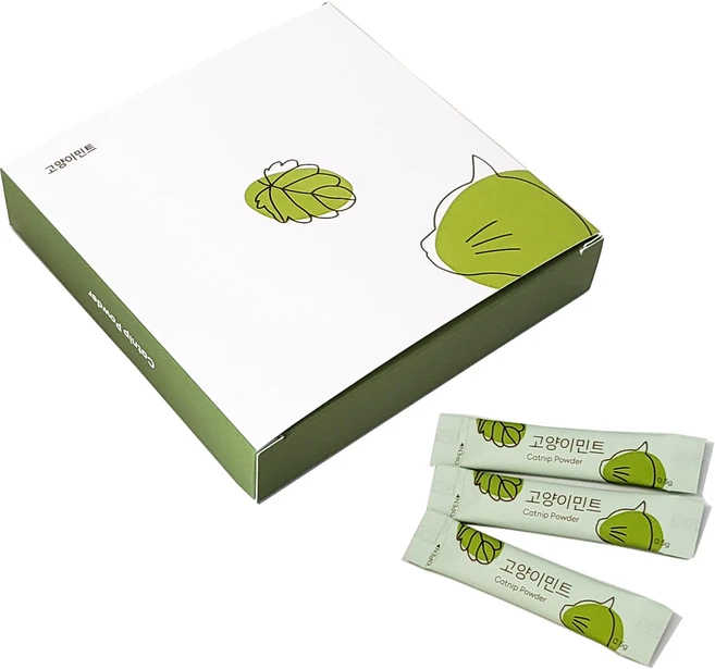 고양이민트 개별스틱형 캣닢 당해 수확 국내산 고품질(잎/꽃만함유) 캣닢가루, 1개, 8g - 쿠팡
