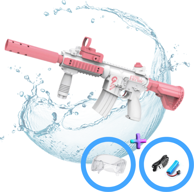 워터밤 전동 물총 고글 워터밤세트 대형물총워터건 전자 핑크색 물총, AK47 핑크, 1개