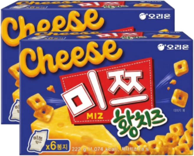 오리온 미쯔 황치즈 6p, 222g, 2개