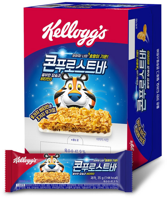 켈로그 호랑이기운 콘푸로스트바, 35g, 12개