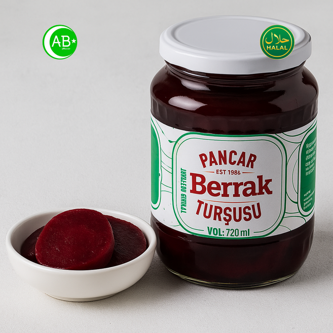Berrak Turkish Pickled Beetroot Sweet & Tangy 베락 비트 피클 달콤하고 새콤한 터키식 비트 절임, 1개, 700g
