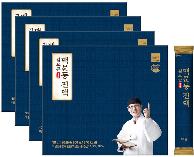 김오곤 맥문동진액 환절기 천문동, 300g, 4박스