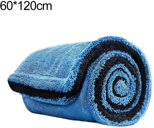 대형 마이크로화이버 자동차 세차 타월 초흡수성 빠른 건조 창문 청소 디테일링 도구, 01 60X120cm