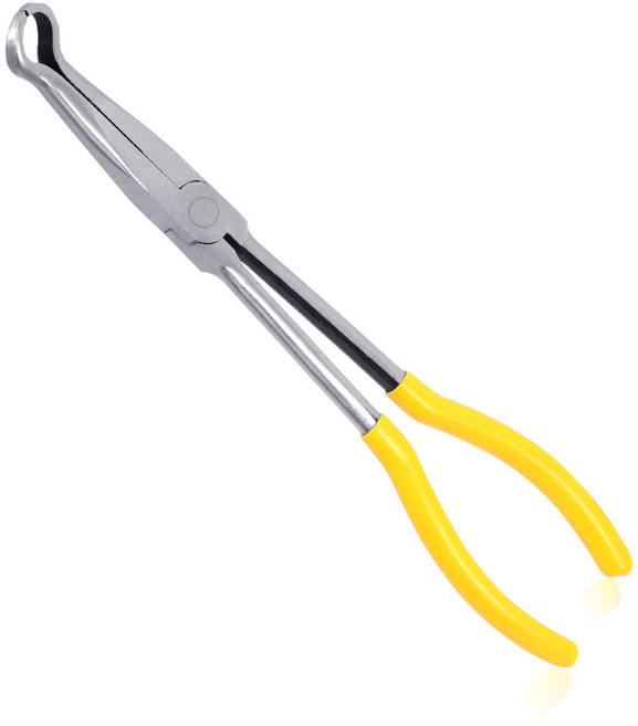 SPEEDWOX 11인치 롱 리치 호스 그립 플라이어 링 노즈 플라이어 3/5인치 오프셋 점화플러그 부츠 제거 톱니 턱 플라이어, 1개