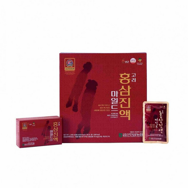 [금산인삼농협 삼지원] 고려홍삼진액 마일드 80ml x 30포, 1개