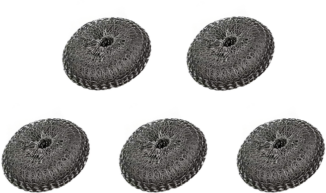 Le Gou 코코넛 사이잘삼 수세미 스테인리스 손잡이 포함 철수세미 세척솔, 1세트, 스타일 C