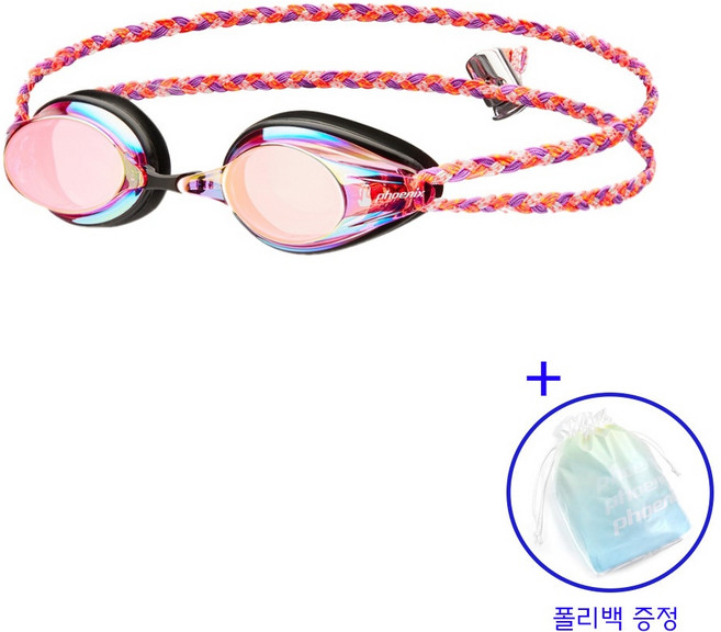 피닉스 터치안티포그 미러 패브릭 수경 PN-1000M FB TA (+폴리백 1개 증정), 핑크+폴리백 1개