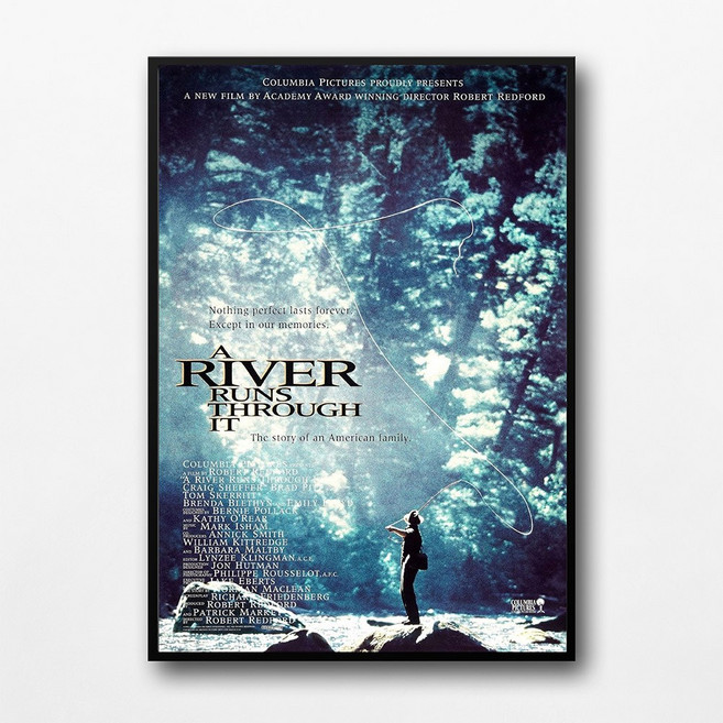 흐르는강물처럼 영화 포스터 액자 감성 인테리어, A4검정액자 (23x33cm)