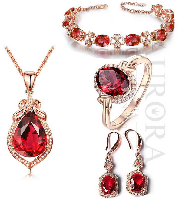 명품디자인 루비 주얼리세트 ST-103