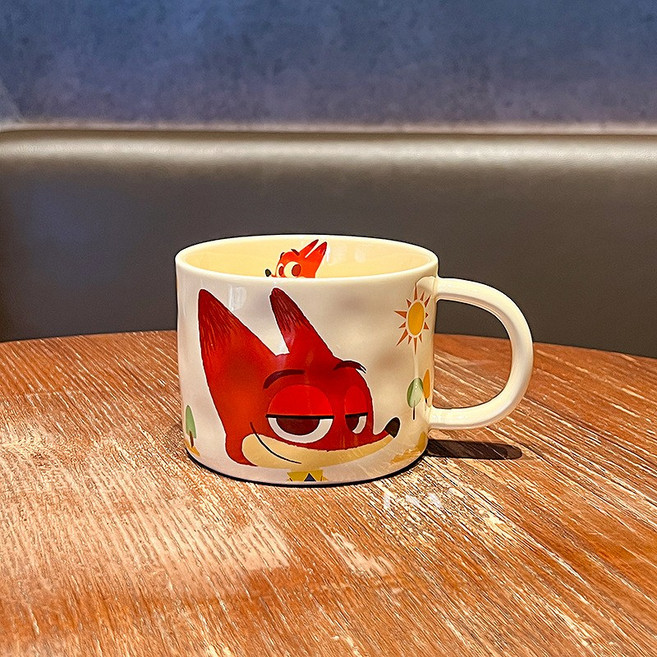 톰과제리 애니메이션 귀여운 고양이와쥐 머그컵 물잔 장식 디즈니 주토피아 만화 세라믹 식기 쥬디 플레이트 닉 홈 밥 그릇 커플 머그잔 생일 깜짝 선물, [07] Nick Cup-330ml