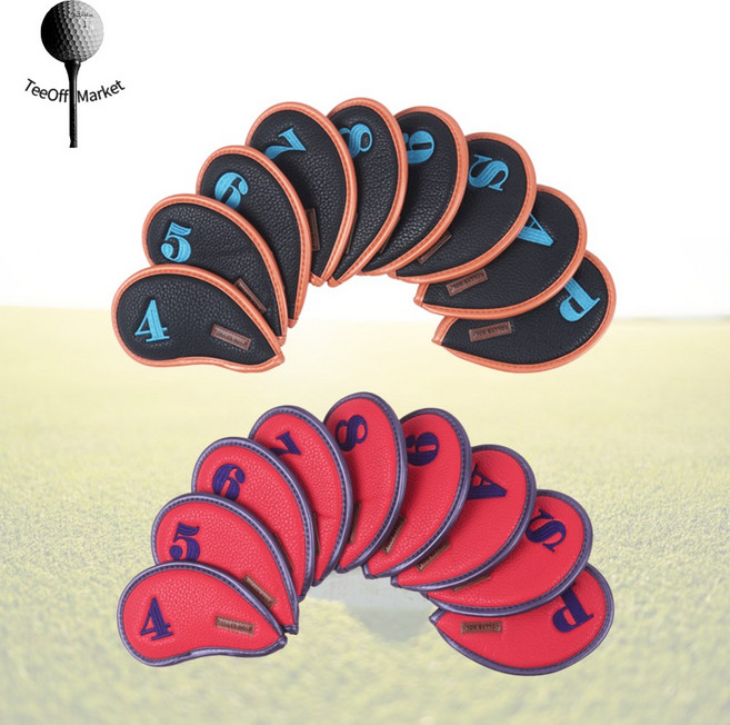 자수 아이언커버 V300 PXG 핑 미즈노 호환가능 9개 세트, 레드, 1개