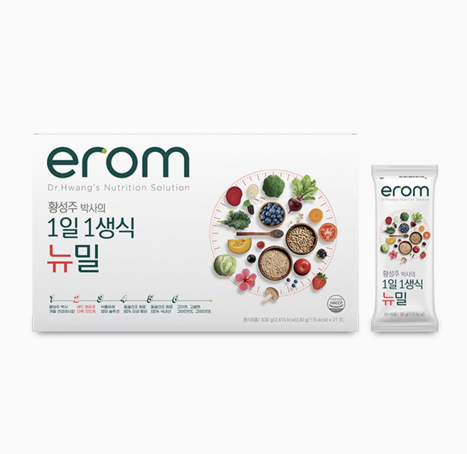 황성주생식 아침대용식 1일1생식 뉴밀 한박스 21포, 630g, 1개