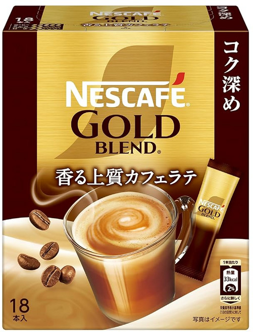 네스카페 골드블렌드 깊은맛 스틱커피 18P 상자 카페라떼 낱개포장, 1, 7g, 18
