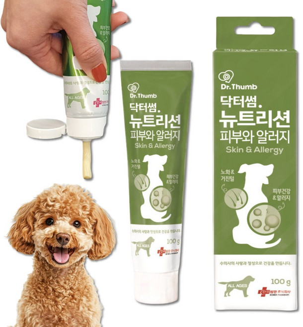 한국썸벧 닥터썸 뉴트리션 강아지 심장 알러지 피부 영양제, 1개, 종합영양제, 100g