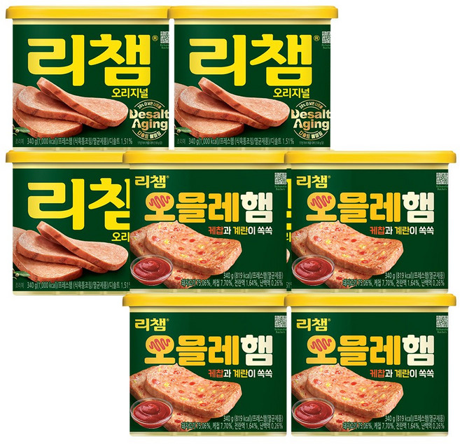 [동원] 리챔 340g x 4캔 + 오믈레햄 340g x 4캔