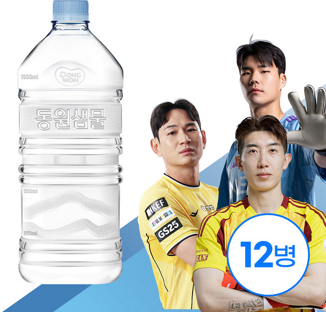 동원샘물 생수 무라벨, 1.1L, 12개