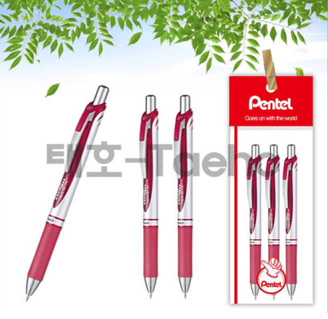 펜텔 에너겔 BL77-0.7mm 3개 세트, 1세트, BL77-0.7 레드 3개