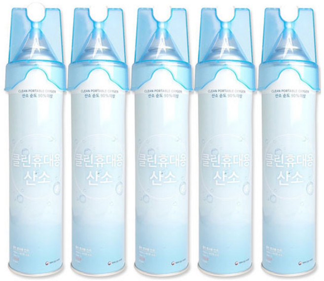 [오투랜드] 클린산소 캔산소 816ml - 휴대용 산소캔, 5개