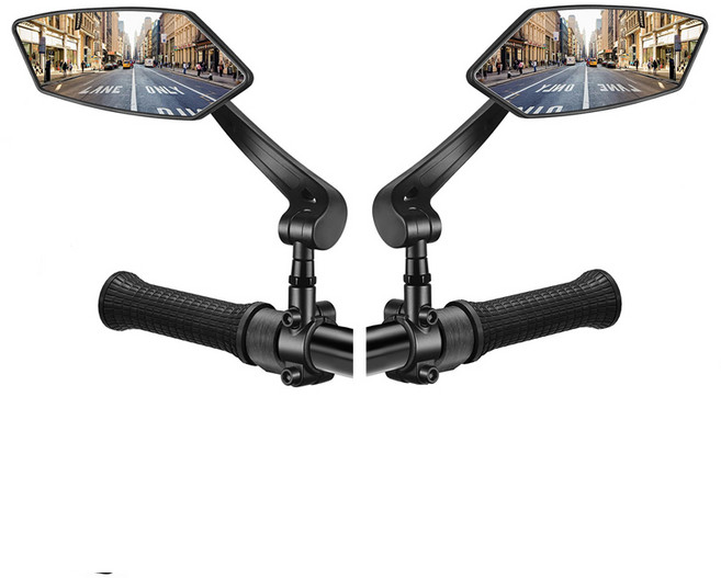 온빛 자전거 킥보드 사이드미러 백미러 좌우한쌍, 블랙 좌우, 1세트